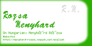rozsa menyhard business card